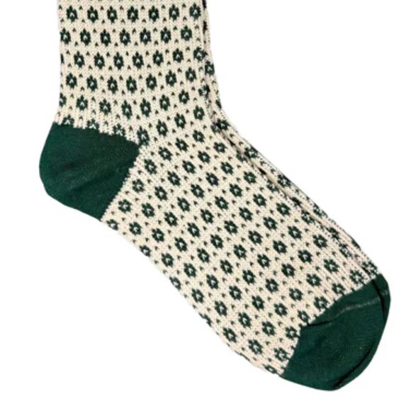 NWT Charley Retro Green Pindot Crew Socks - Picture 3 of 5